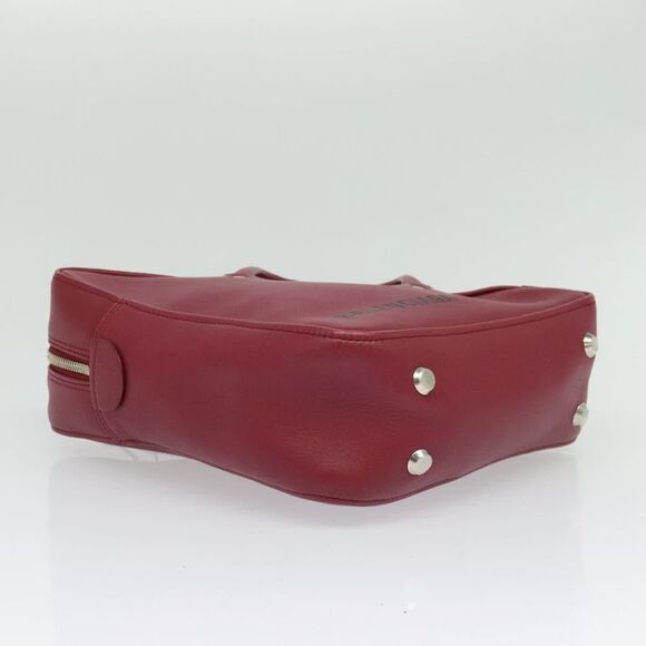 Balenciaga Triangle Duffle Bag Leather Red Leather Handbag (Pre-Owned) - Picture 15 of 16